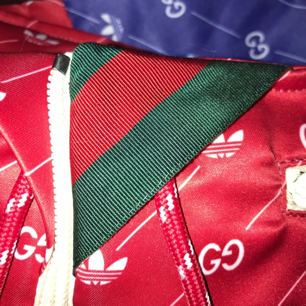 Gucci X Adidas Collaboration Logo Acetate Oversize Jacket Size 50 New With Tags